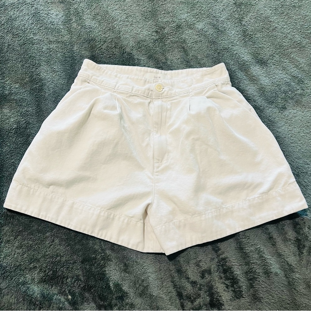 Joie Women’s High Waisted Cotton Linen Blend Size 4 Shorts 3” Inseam